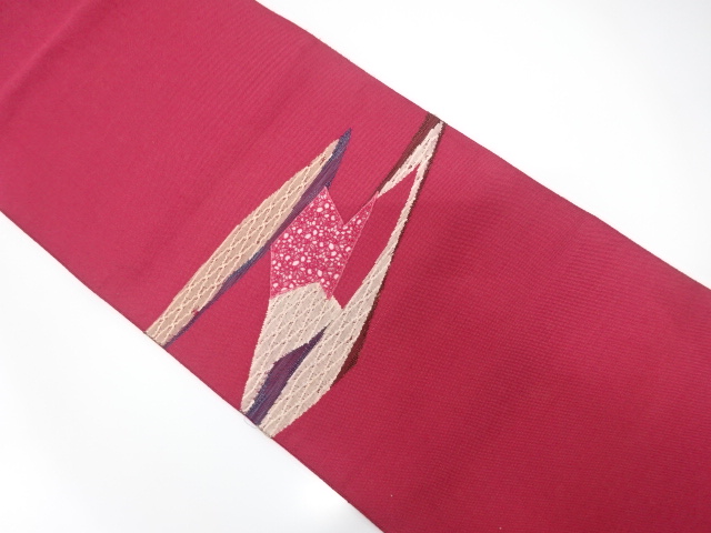 JAPANESE KIMONO / ANTIQUE NAGOYA OBI / SILK / DRAWNWORK / WOVEN MIST